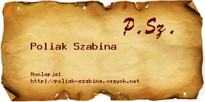 Poliak Szabina névjegykártya